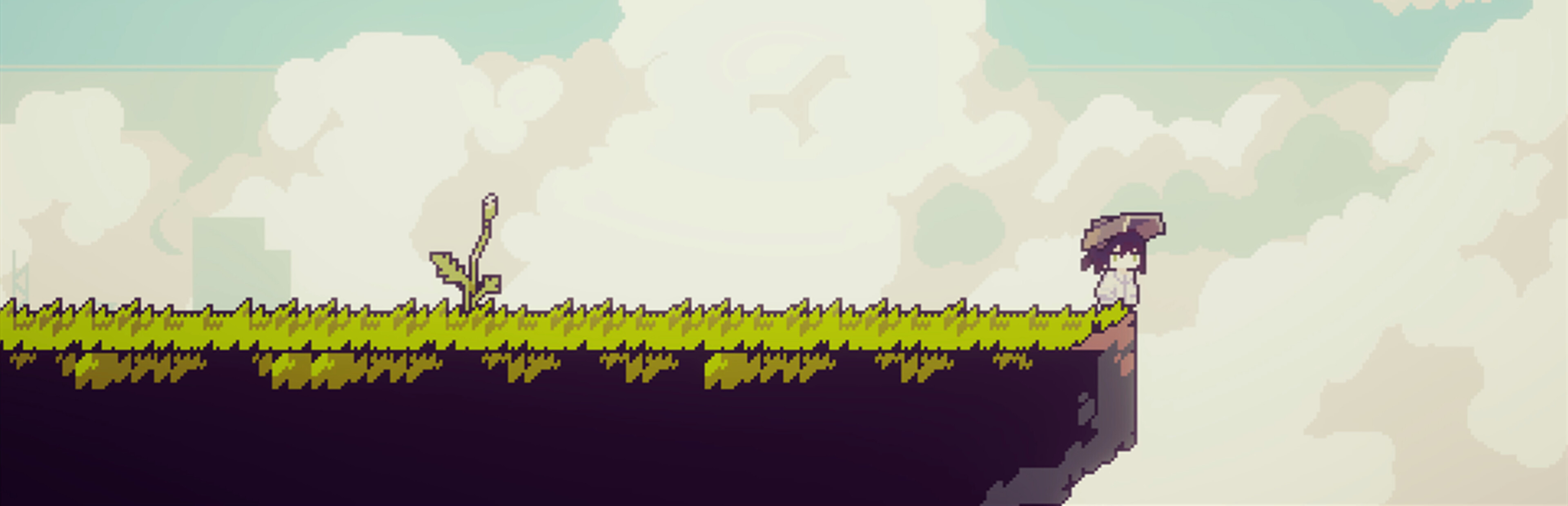 Official Doloc Town pixel-art landscape showing the protagonist in the post-apocalyptic wasteland